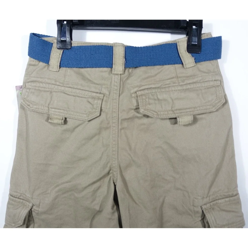 Canyon River Blues Cargo Shorts Boys 8 Adjustable Waistband Belted Cotton Beige
